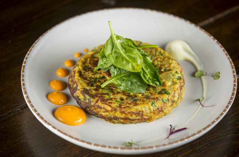 One of the entreé items available for course #2 is an omelet with chorizo, spinach, mushrooms, jamón serrano, and cheese. for New 3 course Authentic Spanish Brunch to Be Launched on Mother’s Day at Black Bull
