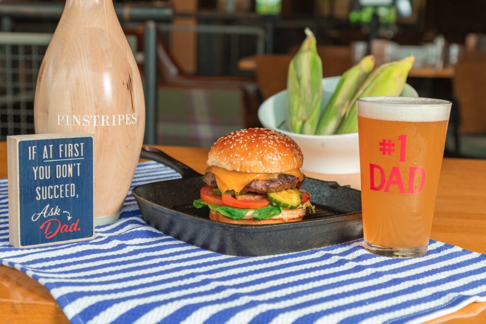 Pinstripes' Father’s Day brunch menu items, priced at $29, feature all you can eat BBQ selections. (Photo courtesy of Pinstripes) for Father's Day Dining, Gifts & Specials in Chicagoland