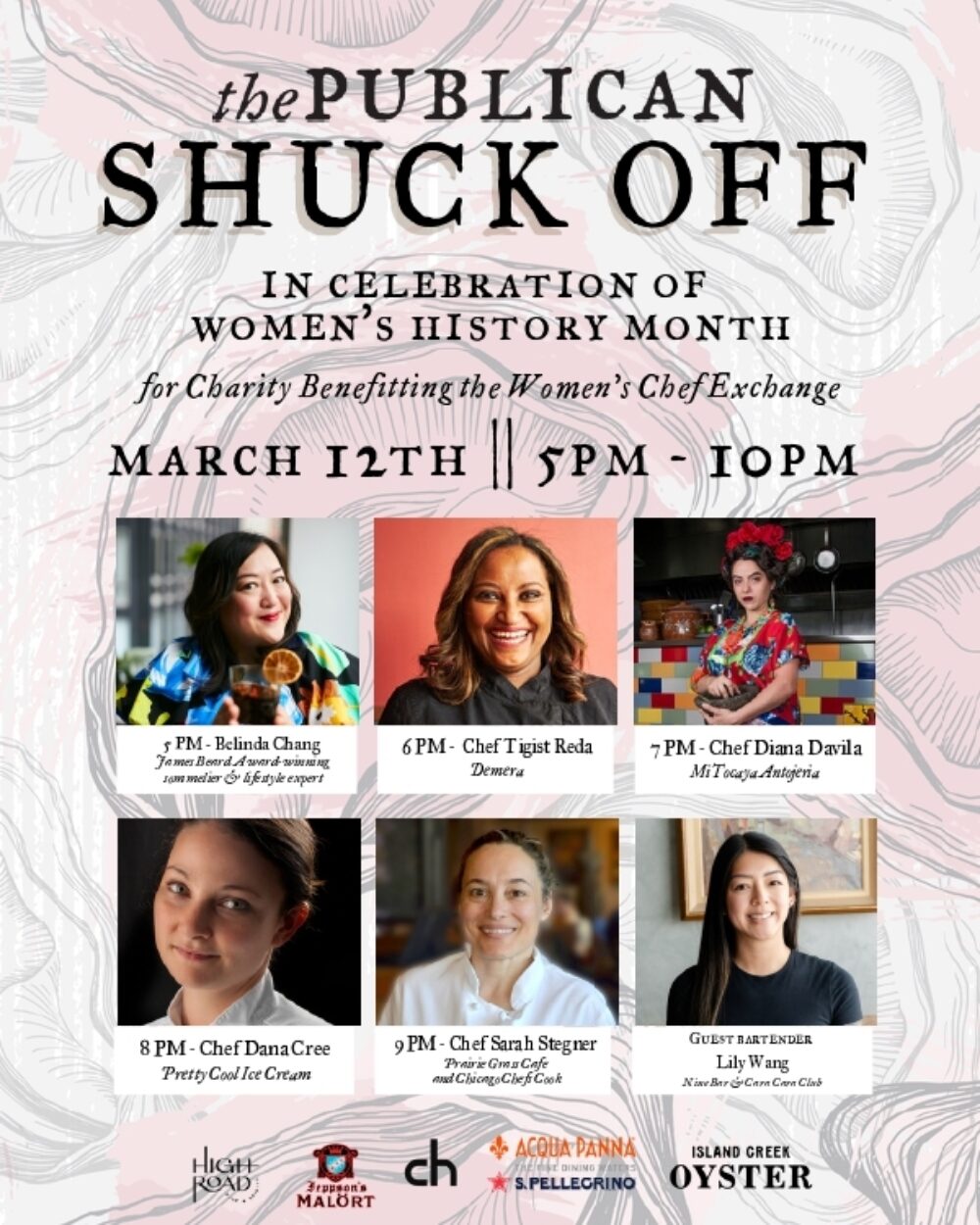 Flyer courtesy of The Publican for Restaurants Honoring International Women's Day and Women's History Month Throughout Chicago