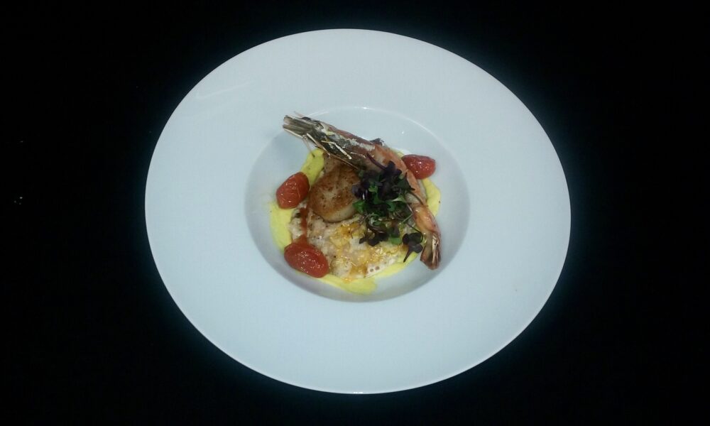 Scallops and Prawns for Aphrodisiac inspired Valentine's Day Menu at Adamus