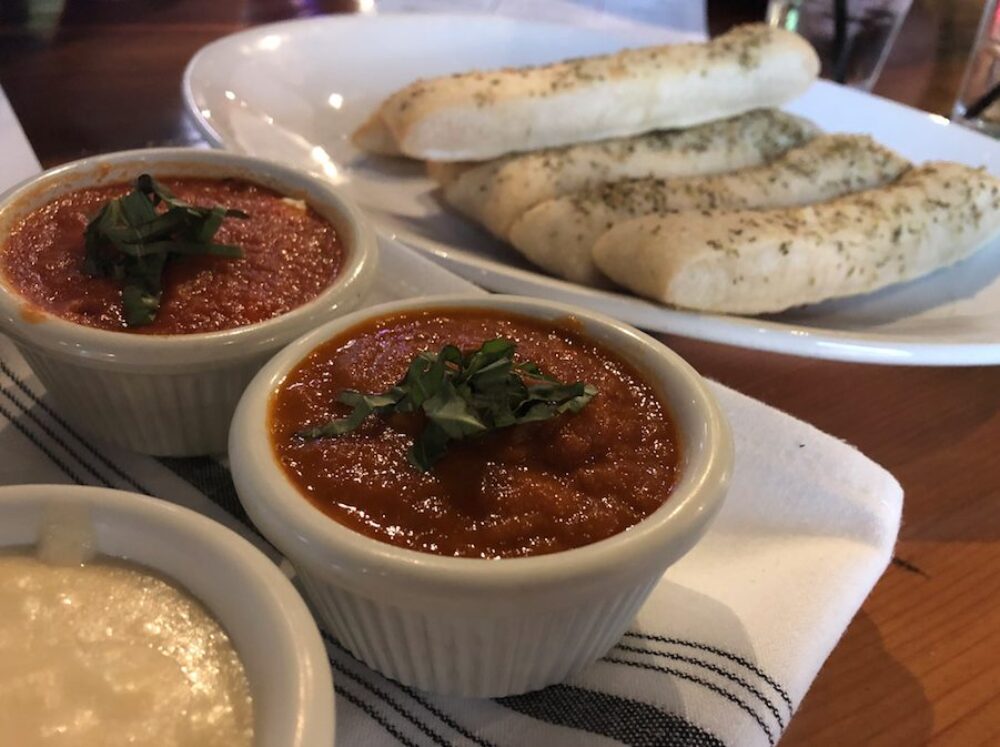 Don't just try one dipping sauce, try them all! for Pizza Wheels and Happy Hour Deals at Vinny’s Pizza Bar