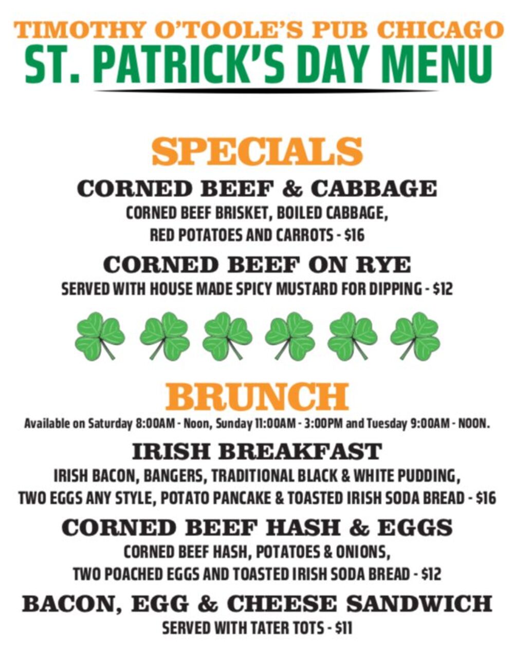 Screen Shot 2020 03 12 At 12 36 18 Pm for Timothy O'Toole's to Hold 28th Annual St. Paddy's Party