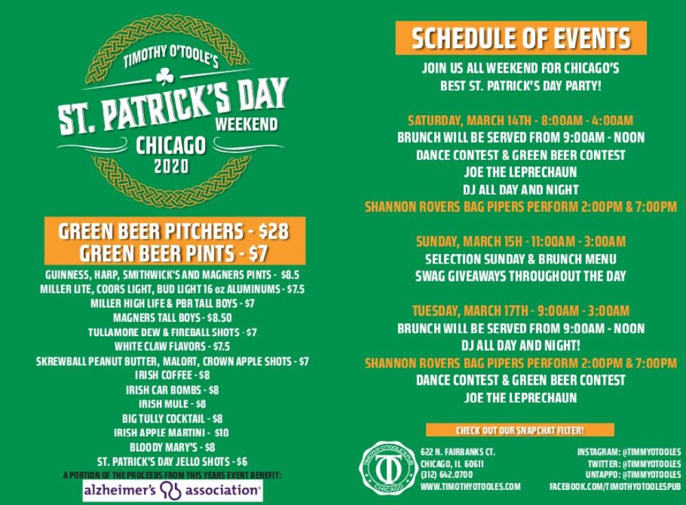 Screen Shot 2020 03 12 At 12 38 28 Pm for Timothy O'Toole's to Hold 28th Annual St. Paddy's Party