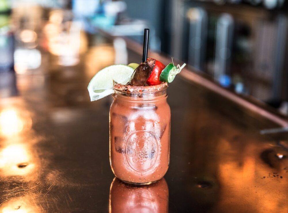 Sip on a Pennyville bloody for Easter brunch (Courtesy of Amy Roesch) for Hoppy Easter! Where to Order Easter Brunch or Dinner on April 12