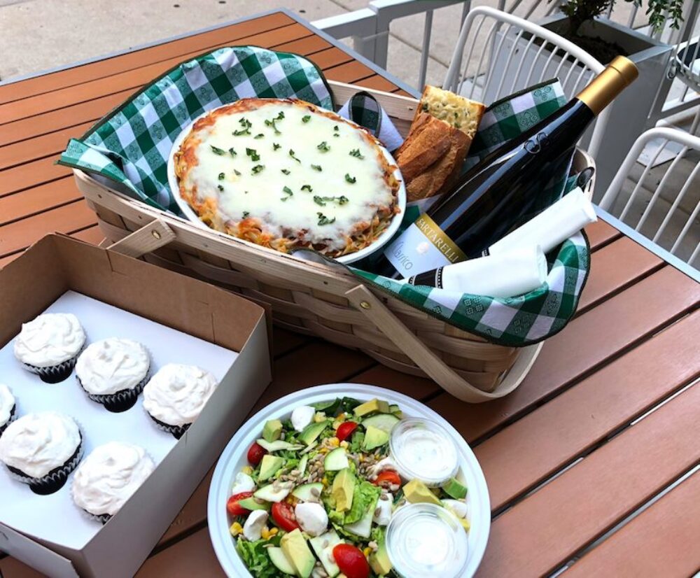 Pasta Pie Basket (Photo Courtesy of The Lunchroom at SPACE 519) for A Travel and Dining Guide to Labor Day in the Windy City