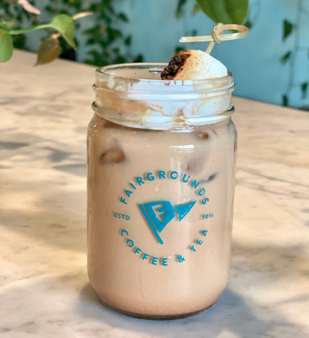The Marshmallow Mocha Melody (Courtesy of Fairgrounds Coffee & Tea) for Inspired Holiday Home Recipes Courtesy of Chicago Restaurants