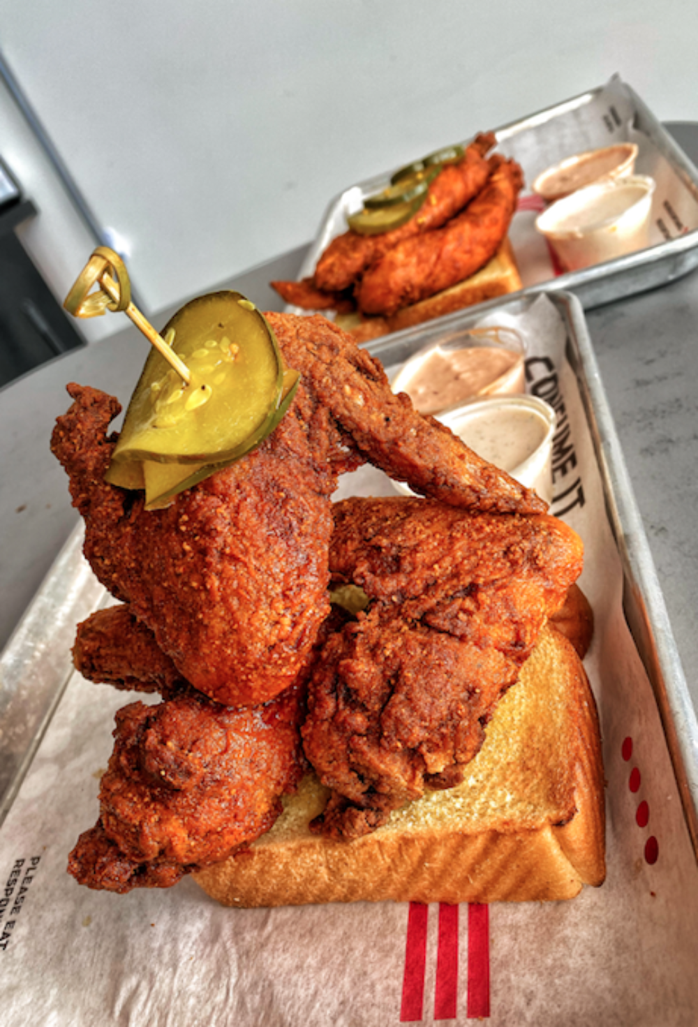 Get your hot chicken fix with The Budlong Hot Chicken. (Photo courtesy of Kitchen United Mix) for CFM Asks: Atul Sood, Chief Business Officer of Kitchen United Mix, a Ghost Kitchen That's Meant to be Seen