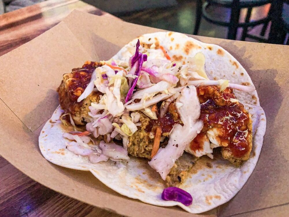 With a lot of spice and everything nice, the Korean Chicken taco is a pleasantly tangy choice. for Why The Graystone Tavern in Wrigleyville Should Be On Your Taco Tuesday List