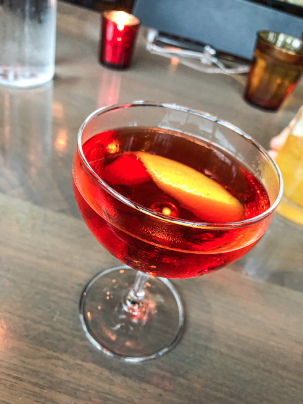 Summertime cocktails may sooth the soul but traditional Italian classics like this Negroni never fail to hit the spot! for Summer Like an Italian at Formento's