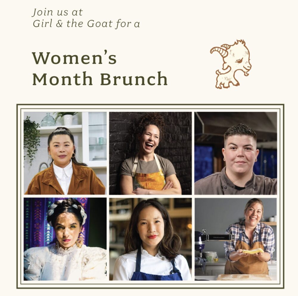 Flyer courtesy of Girl & the Goat for Where to Show Support for Women Owned and Led Restaurants and Bars