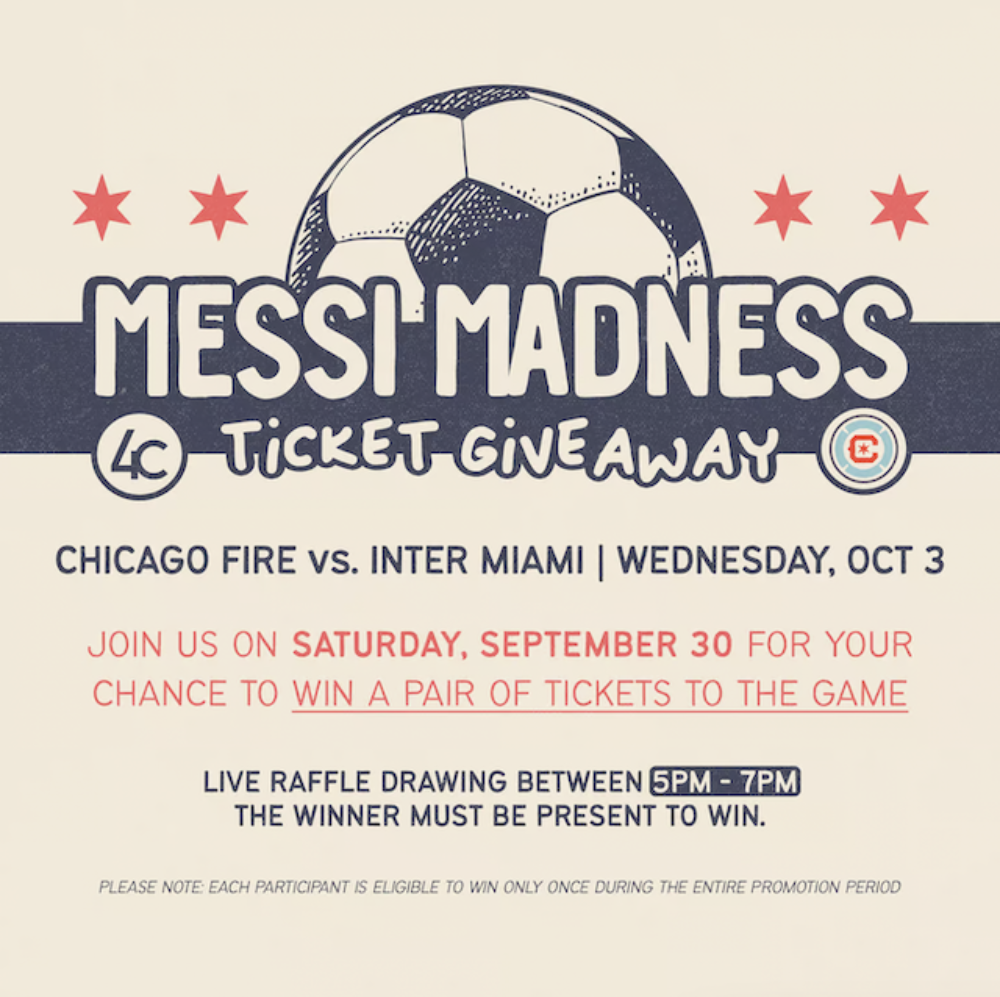 Image for Score Tickets for Upcoming Chicago Fire v. Inter Miami Match with Four Corners Restaurant Group