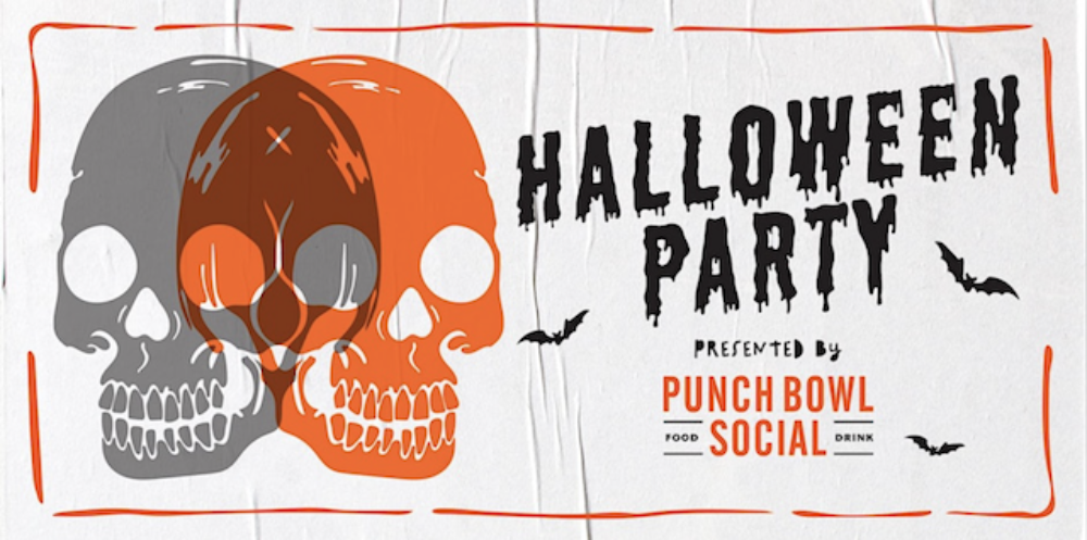 Flyer courtesy of Punch Bowl Social for Have a Spooktacular Halloween at Chicago's Favorite Haunts