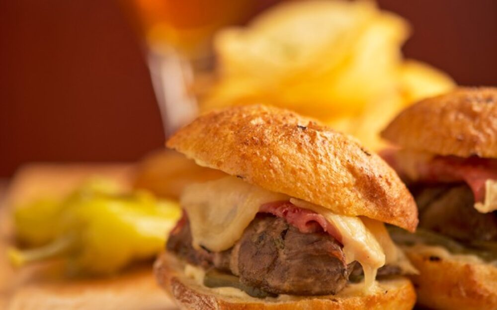 Pork Confit Sliders for The Godfather Themed Menu Specials at Tesori