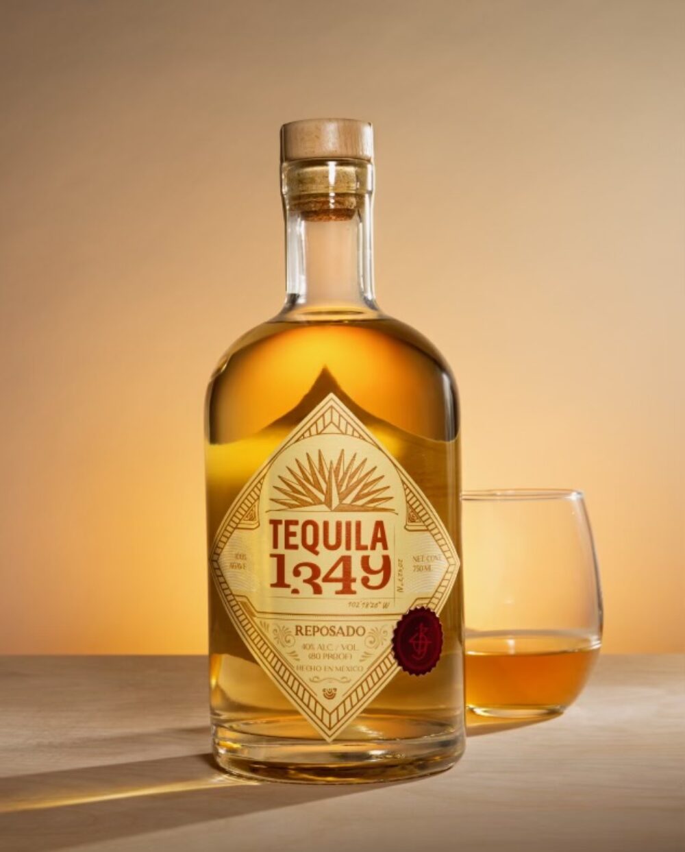 Tequila 1349 Reposado Bottle for CFM Asks: Lizzy Lopez, Founder of Chicago based, Tequila 1349
