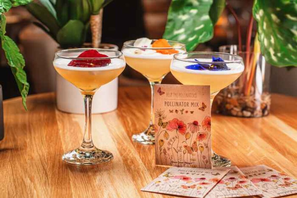 Bee Line cocktail at The Grillroom Chophouse & Wine Bar in the Loop. for Earth Day Fundraisers and Events in Chicago