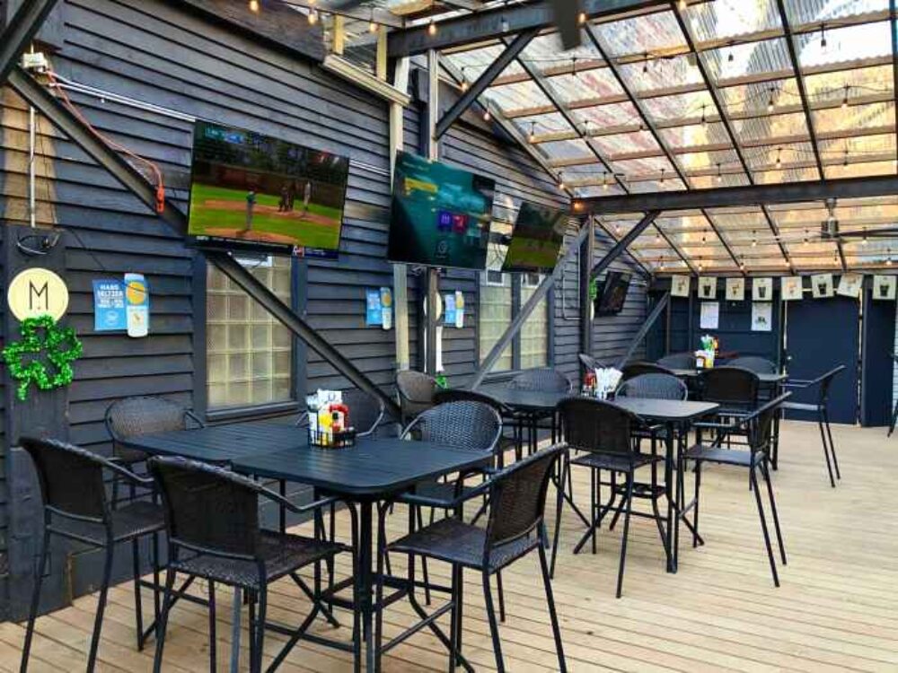 The Rambler features an enclosed beer garden, perfect for fall. for The Rambler Hosts an Oktoberfest Party & Stein Hoisting Contest