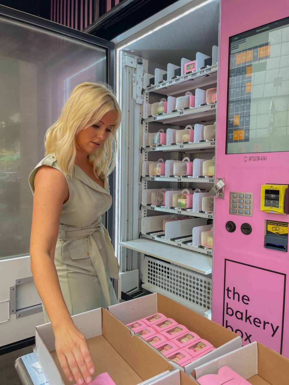 Tianna Stocking The Bakery Box for CFM Asks: Tianna Gawlak, Owner and Operator of The Bakery Box, a bakery ATM in River North