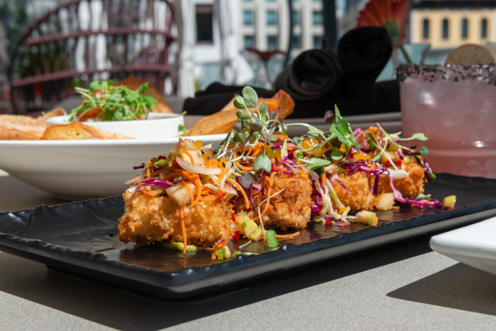 Tofu Bites Pc Amy Ulivieri for Top Places to Dine al Fresco this Summer in Chicago