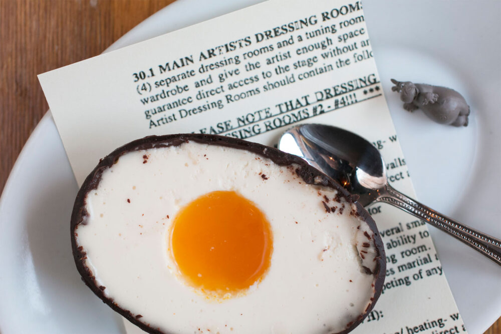 Chocolate "Surprise" Egg. Photo credit: Lindsey Becker for Ada Street Turns It Up to 11 for Chicago Restaurant Week