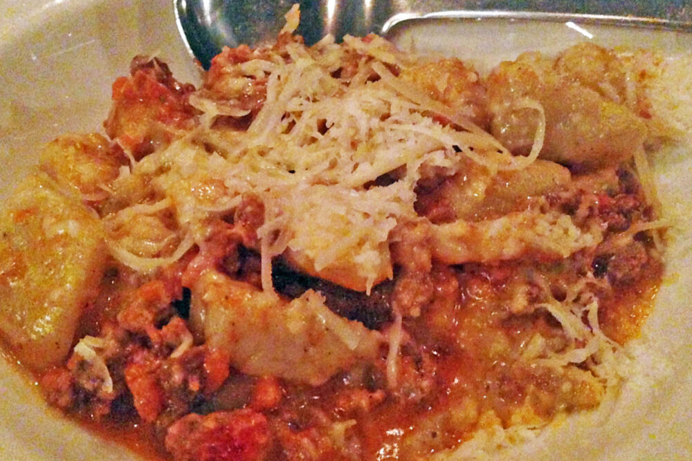 Gnocchi with Bolognese sauce for Hidden Bucktown: Antico's Rustic Italian Delights