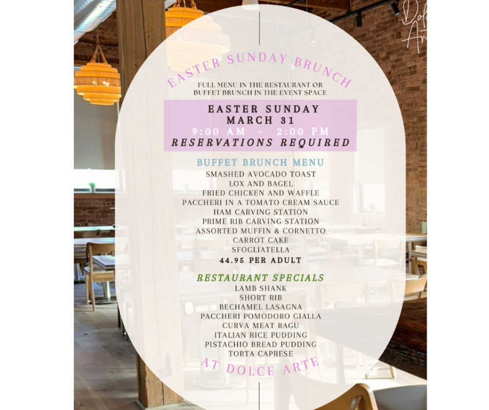 Image for Easter Brunch at the New Bridgeport Breakfast Spot Dolce Arte