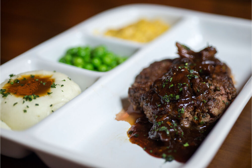 All the good stuff in TV Dinner form. Photo courtesy of the Brass Monkey. for Fish Styx, Cheese Balls & TV Dinners: The Brass Monkey Has the Menu of Your Dreams