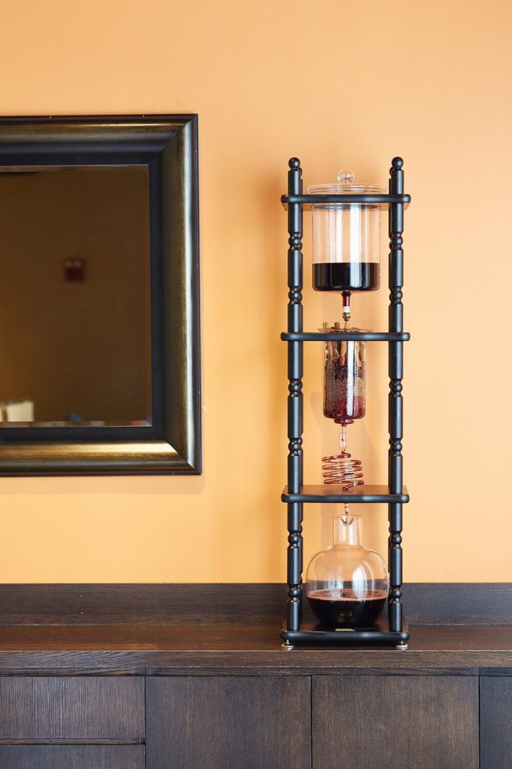 Slow drip sangria at Bin 36 for The New Bin 36 Showcases Mother's Day Specials