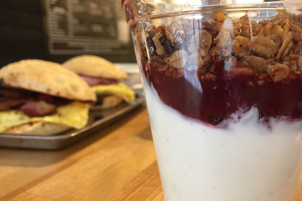 The Cliff, Eastman Egg's unique riff on a yogurt parfait for The Eastman Egg Company Wants to Know What Type of Egg Sandwich You Are!