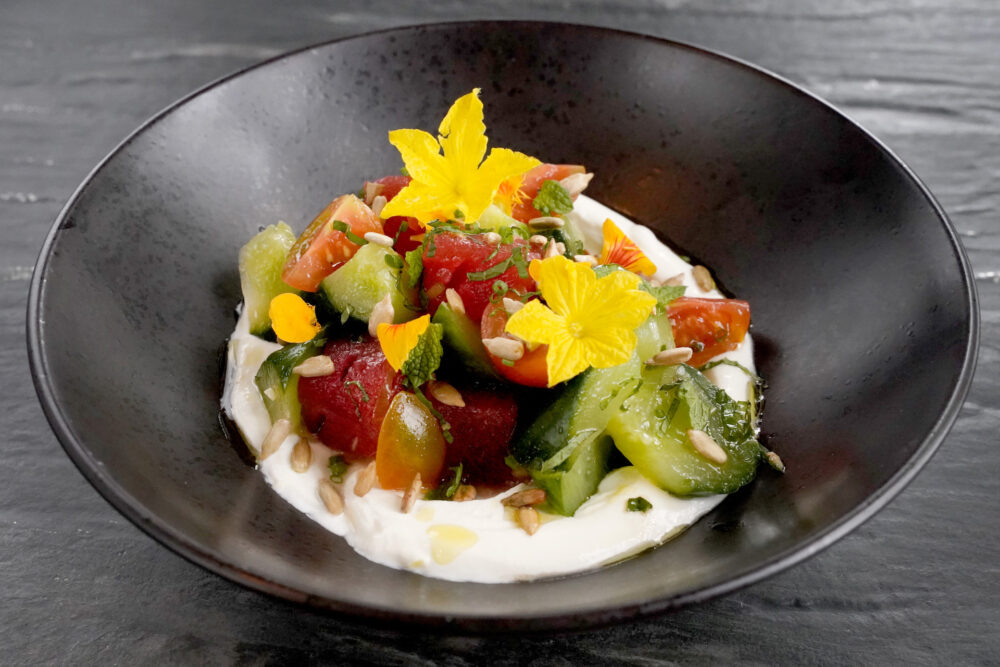 Eden 2024 June Dinner Compressed Cucumber And Watermelon 5 for CFM Asks: Chef Devon Quinn of The Paramount Group