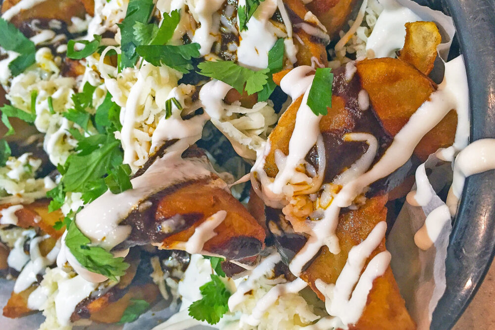 The Mole Fries. Happy Fryday! for El Carrito Brings Mexican Street Eats to West Rogers Park