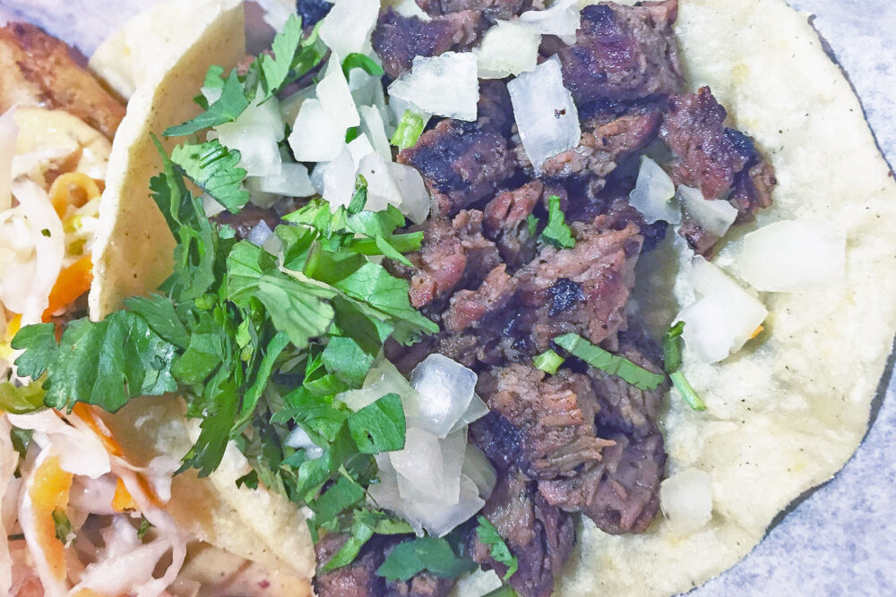 Carne Asada taco for El Carrito Brings Mexican Street Eats to West Rogers Park