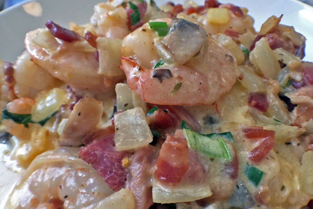 Ham, Shrimp, Bacon and Grits. Enough said. for Fahlstrom's Fresh Seafood Market Brings Brunch Classics to Lakeview