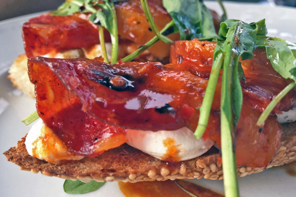 Crostino with Burrata for Summer Rewind: Al Fresco at Formento's