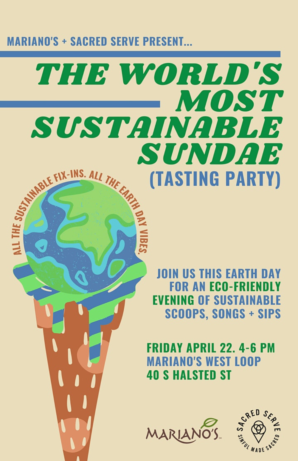 Image 3 for Mariano's West Loop Hosting Sacred Serve Tasting Party for Earth Day, April 22