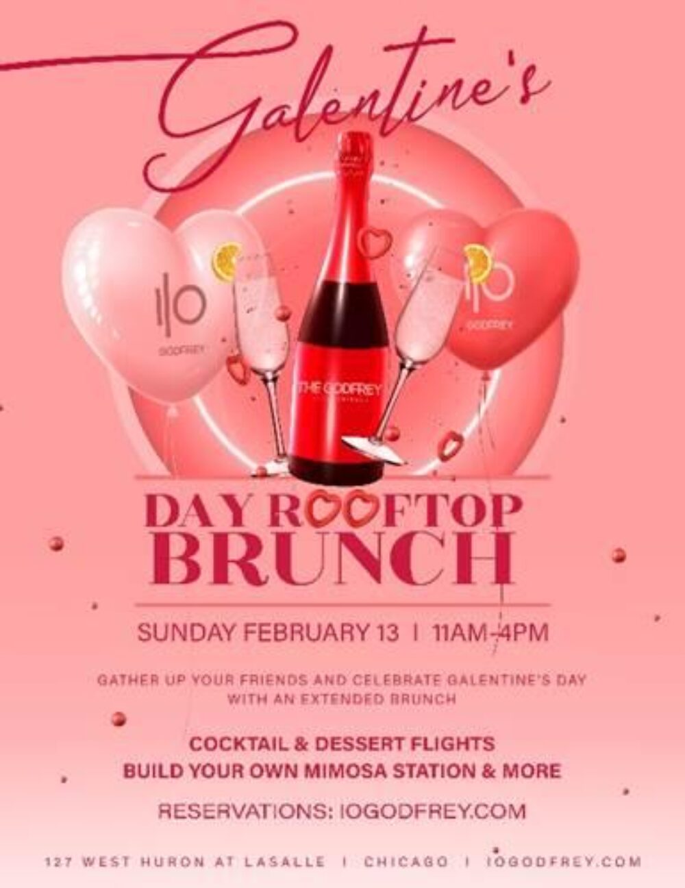 Flyer courtesy of I|O Godfrey for Valentine's Day Offerings from Chicago Restaurants