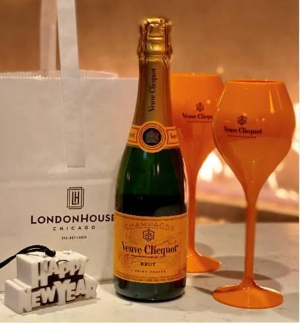 Ring in the New Year with LondonHouse Chicago's Veuve Clicquot takeout kit. (Photo Courtesy of LondonHouse Chicago) for NYE Happenings Around Chicagoland