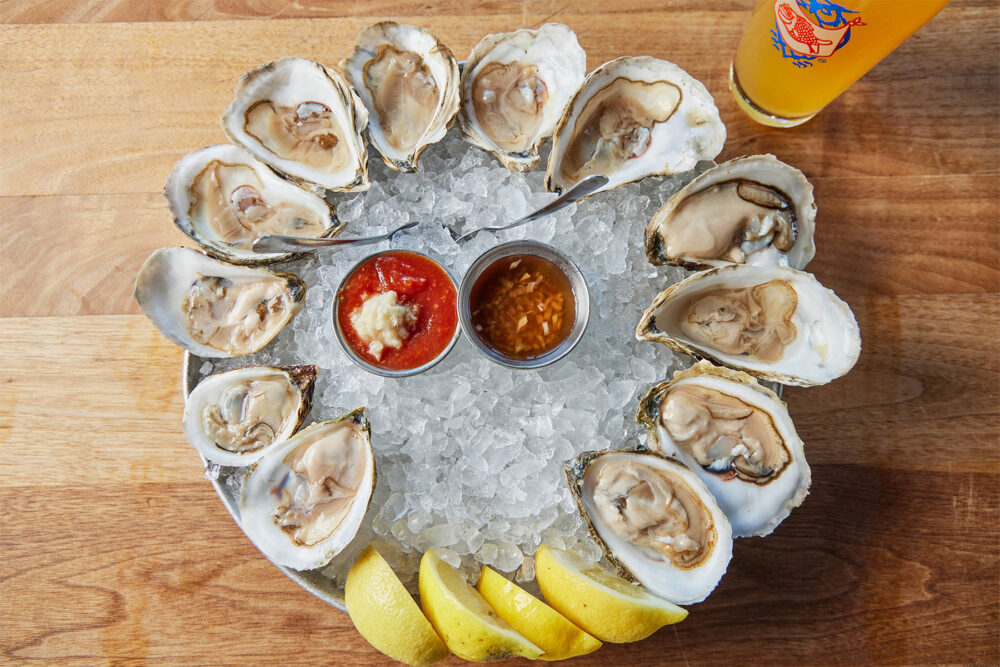 Fresh oyster. All photo credits: BRIAN SAMUELS PHOTOGRAPHY for Legal Sea Foods Opens in Chicago’s Marina City