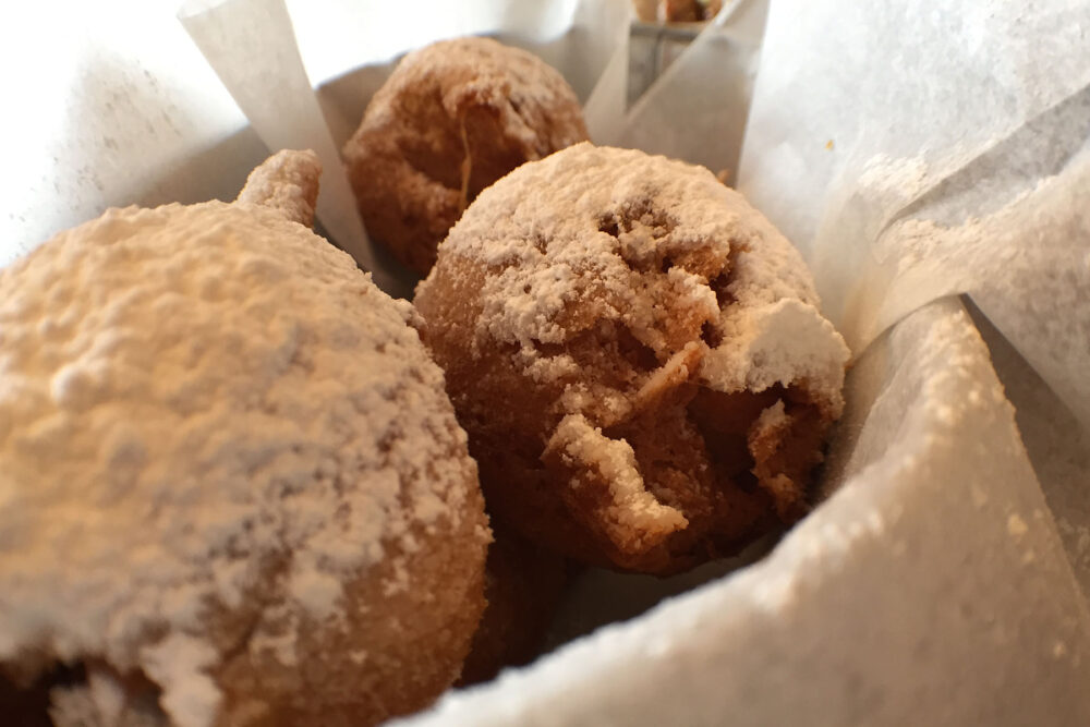 Fat Man in a Bath Tub: deep fried sausage with sugar and syrup for Links Taproom Launches Brunch; Craft Beer and Sausage Fans Rejoice