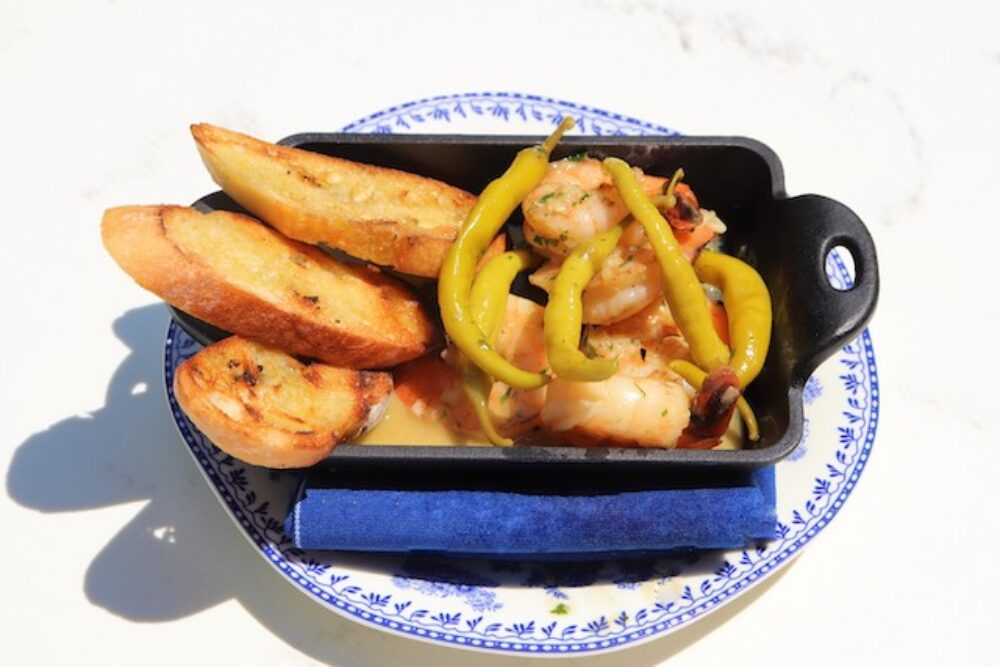 Photo Grilled Shrimp Piparra Pepper for Le Sud Mediterranean Kitchen Unveils New Menu