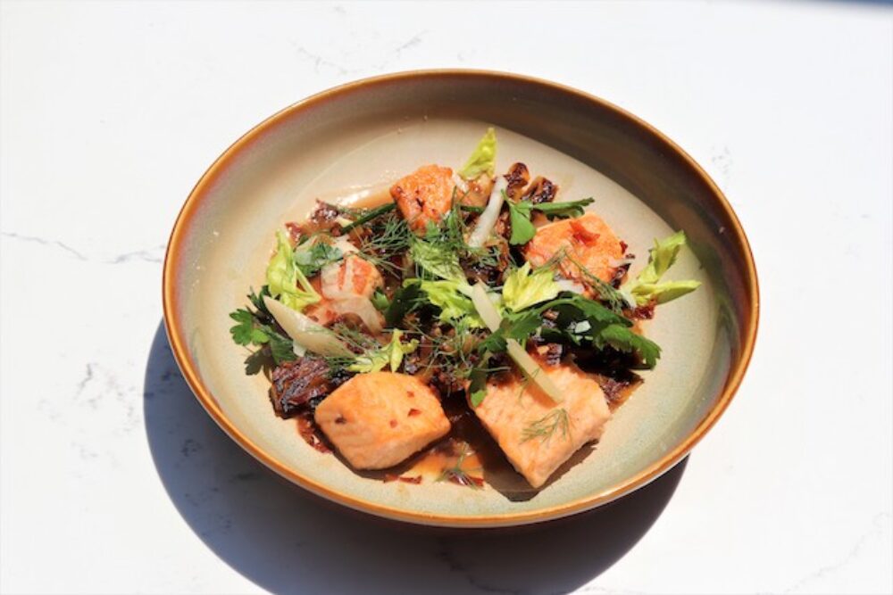 Photo Salmon A La Riberena2 for Le Sud Mediterranean Kitchen Unveils New Menu