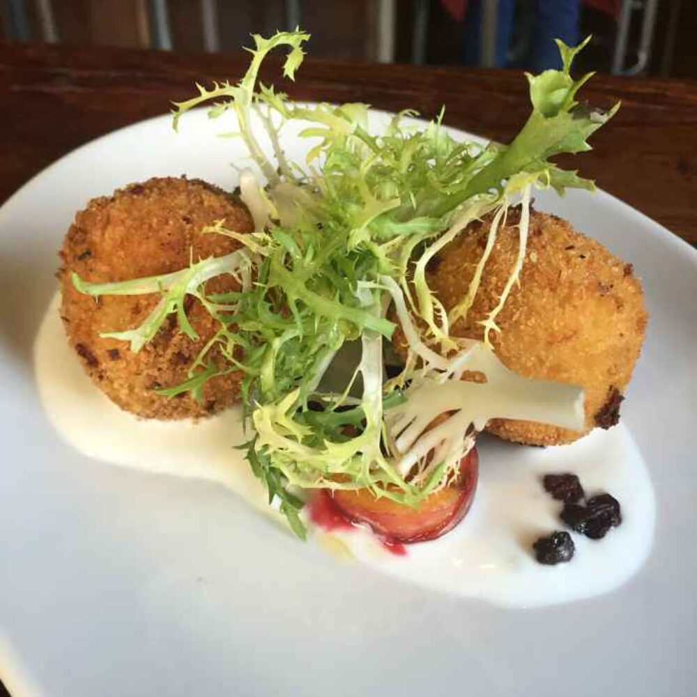 Potato Fritters for New Sunday Brunch Prix Fixe at Osteria La Madia