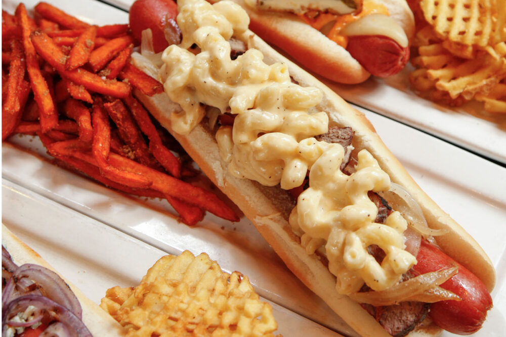 Mac Daddy Dog for Labor Day Hot Dog Takeover at Rockit Burger Bar