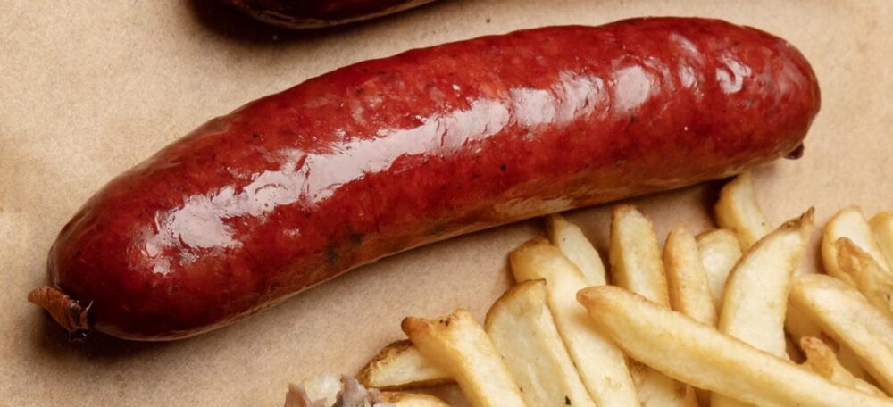 Wagyu Stars Jalapeno and Cheddar Red Hot Sausages for National Wagyu Day June 21st at Dolce Arte in Bridgeport with the Wagyu Stars