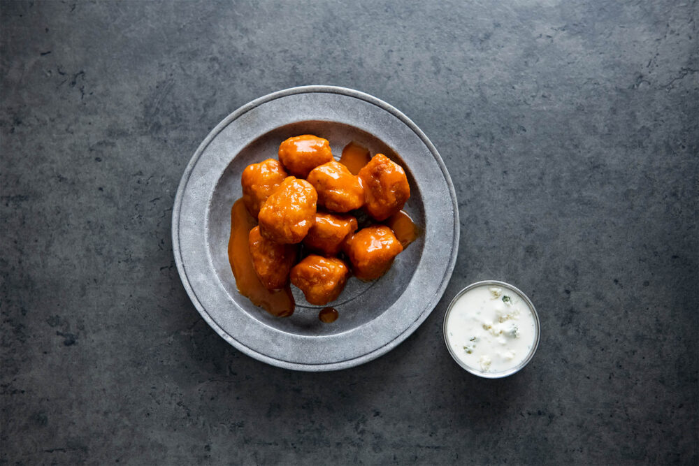 Popcorn Buffalo Chickin'. Photo credit: Stand Up Burgers. for Stand Up Burgers Debuts Veganuary Line Up