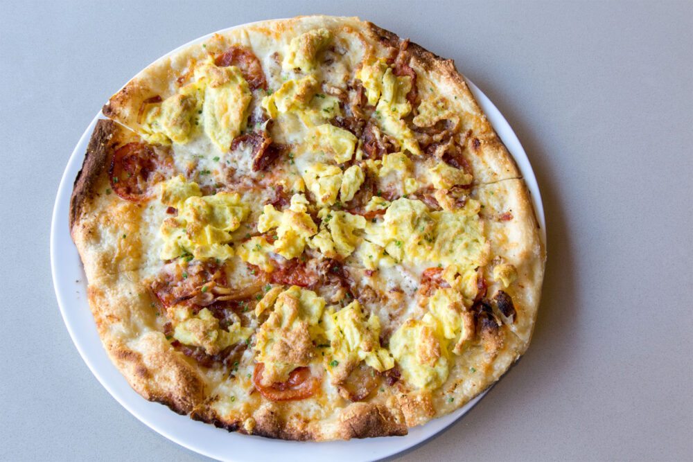 The Morning Glory Pizza for Easter Brunch at Standard Market Grill