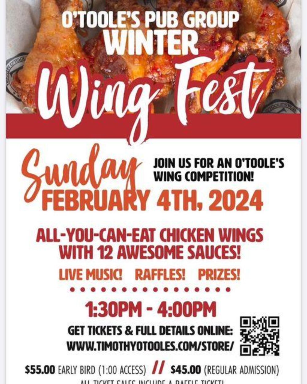 Wingfest for Wing Fest at Timothy O'Toole's Pub