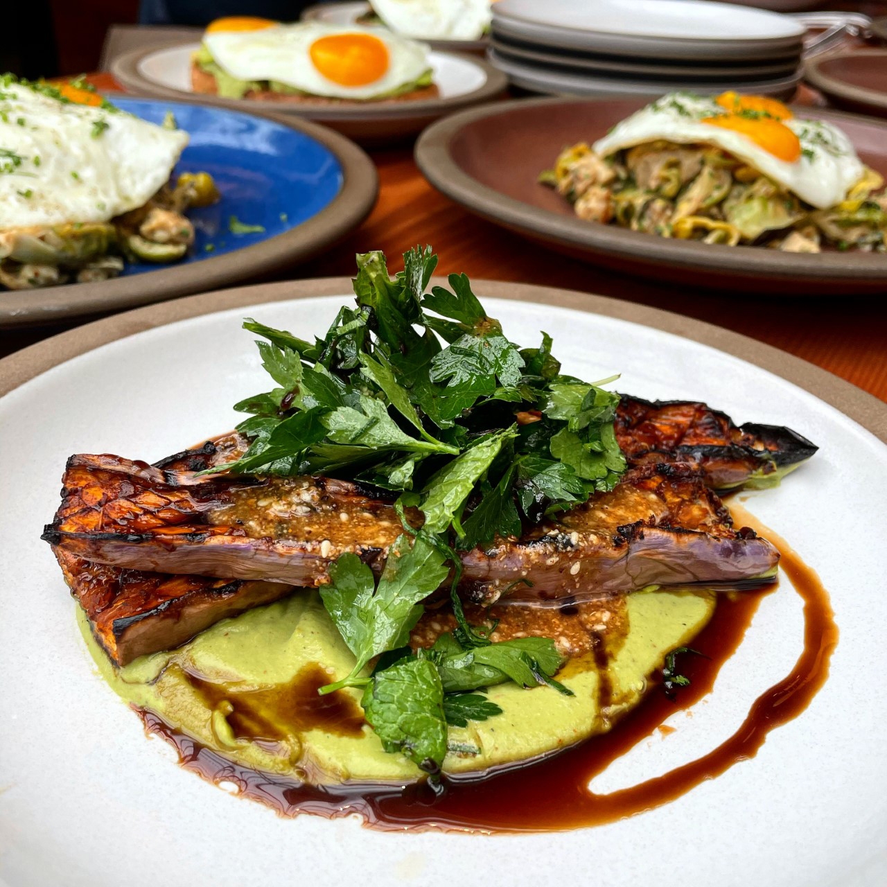 Charred Eggplant for Cindy's Rooftop at Chicago Athletic Association Hotel Announces New Menu