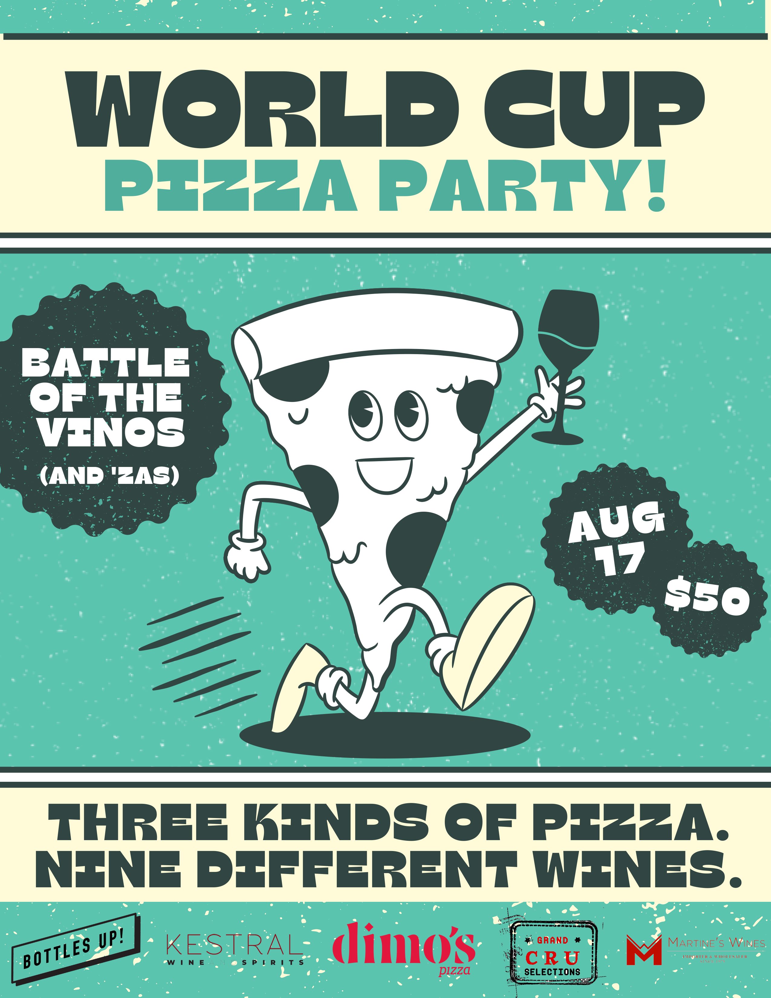 Dimos Bottlesup for World Cup Pizza Party with Dimo's & BottlesUp!