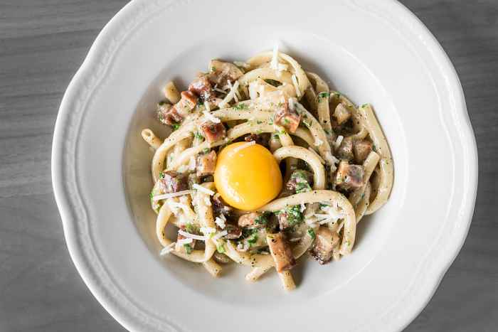 Formentos Carbonara2 for Dog Days of Summer Event at Formento's, August 15