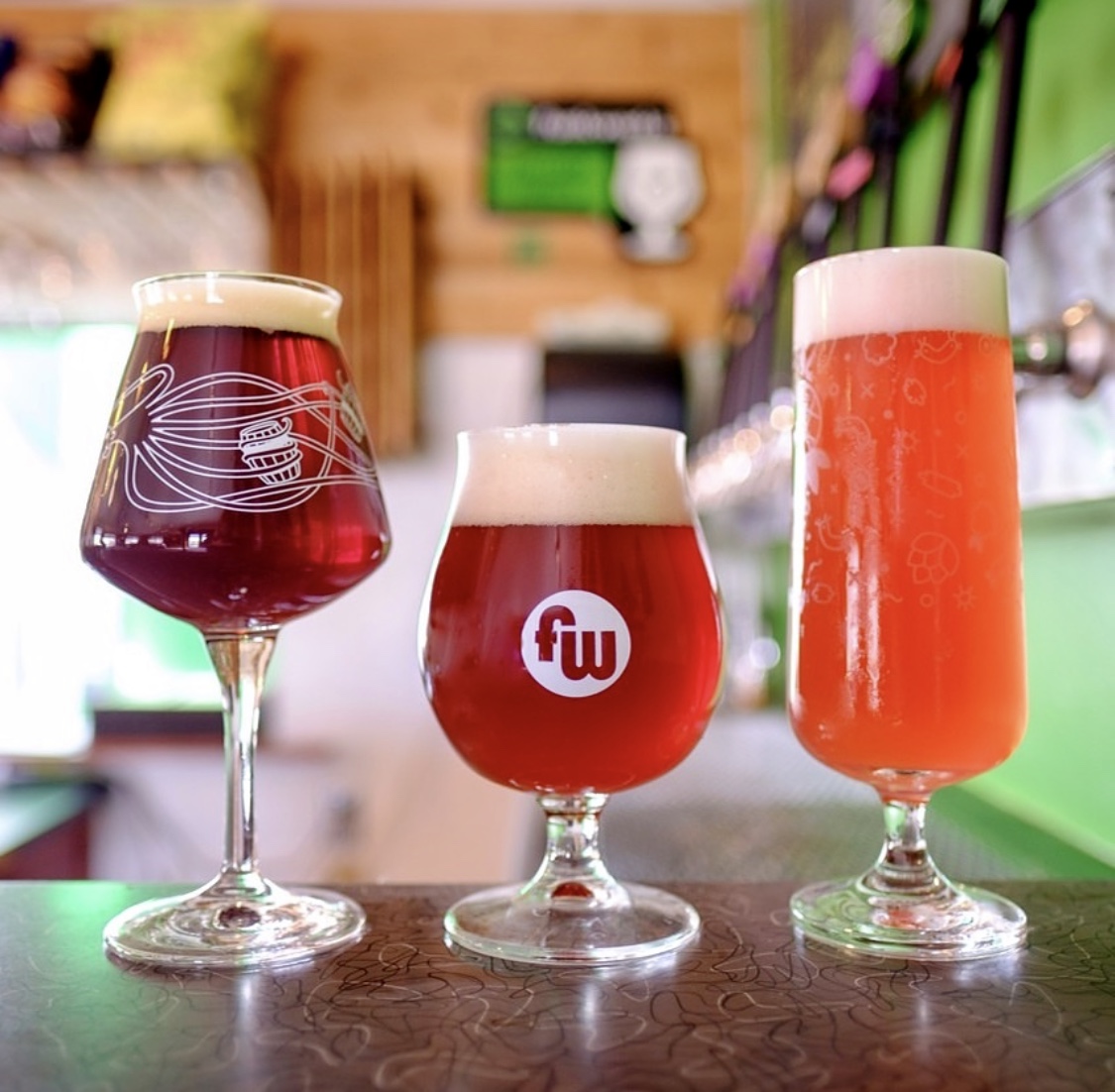 Funkwerks Glasses for Funkwerks and The Bruery at Tuman’s Tap & Grill